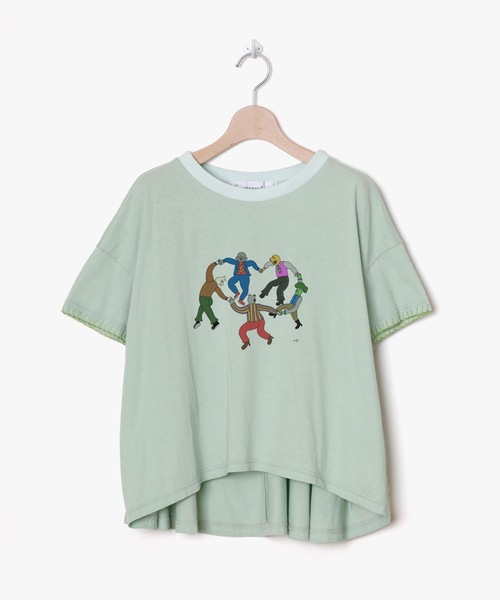 bedsidedrama（ベットサイドドラマ）の「Blanket stitch T-shirt