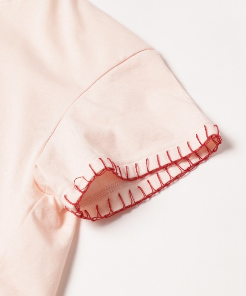 bedsidedrama（ベットサイドドラマ）の「Blanket stitch T-shirt “DANCE”（Tシャツ/カットソー・レディース・オートミール/ミント/ピンク・2/1）」の18枚目の写真