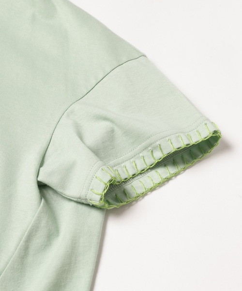 bedsidedrama（ベットサイドドラマ）の「Blanket stitch T-shirt “DANCE”（Tシャツ/カットソー・レディース・オートミール/ミント/ピンク・2/1）」の20枚目の写真