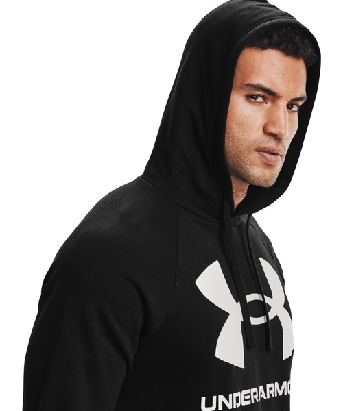UNDER ARMOUR（アンダーアーマー）の「UAライバルフリース フーディー 〈ビッグロゴ〉（トレーニング/メンズ）（スウェット・メンズ・グレー/ダークグレー/ブラック・M/L/3XL/S/XL/XXL）」の13枚目の写真
