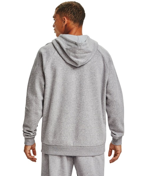 UNDER ARMOUR（アンダーアーマー）の「UAライバルフリース フーディー 〈ビッグロゴ〉（トレーニング/メンズ）（スウェット・メンズ・グレー/ダークグレー/ブラック・M/L/3XL/S/XL/XXL）」の16枚目の写真