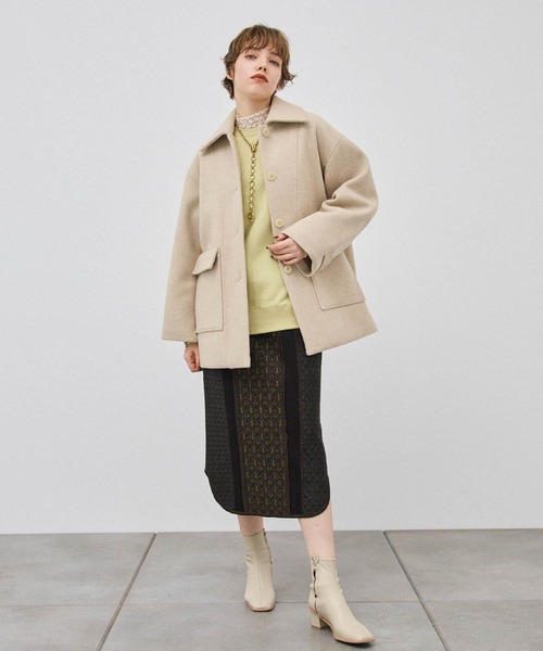 PUBLIC TOKYO（パブリックトウキョウ）の「【洗える】ｰKIWAMI- オープンスリーブオーバースウェット（スウェット・レディース・アイボリー/ブラック/ベージュ/ライム・FREE）」の14枚目の写真