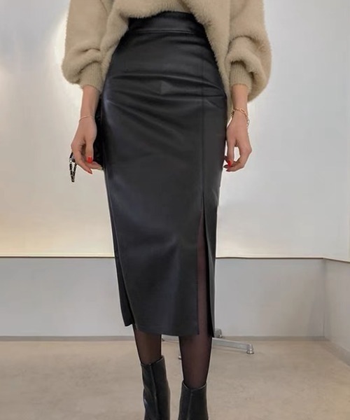 INSCRIRE レザースカート 楽天市場】＜INSCRIRE＞レザー トランスフォーム ミニスカート