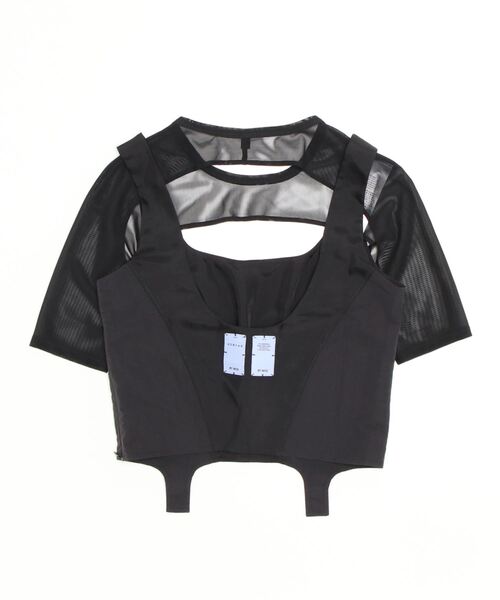 McQ by Alexander McQueen(-)の「【McQ】MODULAR TOP(Tシャツ/カットソー・レディース・ブラック・XS/S)」の4枚目の写真