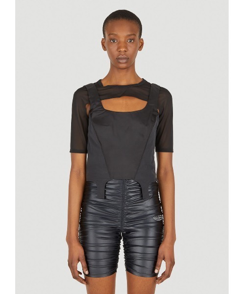 McQ by Alexander McQueen(-)の「【McQ】MODULAR TOP(Tシャツ/カットソー・レディース・ブラック・XS/S)」の1枚目の写真
