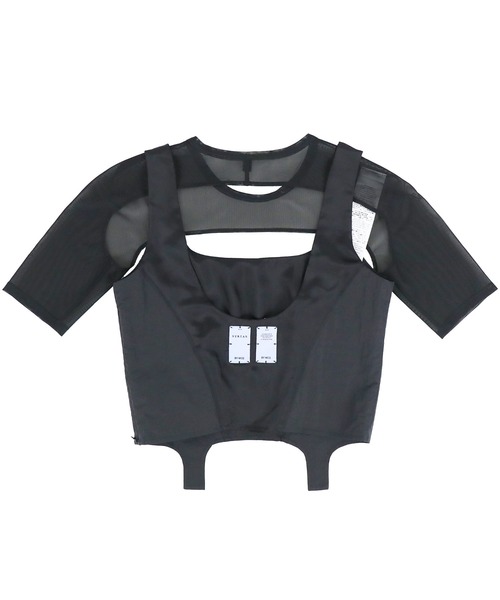 McQ by Alexander McQueen(-)の「【McQ】MODULAR TOP(Tシャツ/カットソー・レディース・ブラック・XS/S)」の2枚目の写真