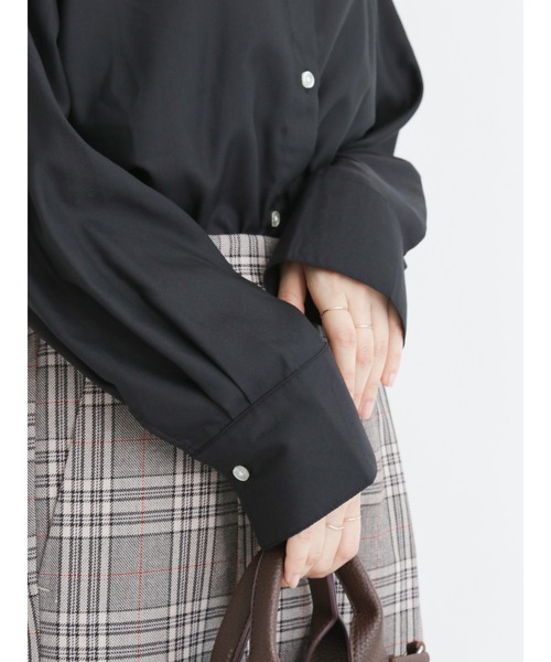 Samansa Mos2 blue（サマンサモスモスブルー）の「衿フリルブラウス（シャツ/ブラウス・レディース・グリーン/ブラック/オフホワイト・ﾌﾘ-）」の13枚目の写真