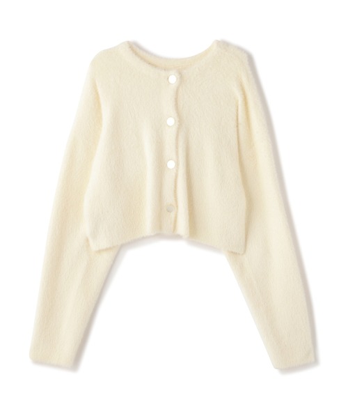 FREE'S MART（フリーズマート）の「◇前後2Wayショートシャギーショート丈ニット（ニット/セーター・レディース・ホワイト/ブラック/イエロー/ピンク・FREE）」の2枚目の写真