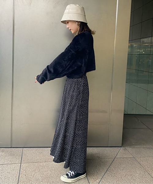 FREE'S MART（フリーズマート）の「◇前後2Wayショートシャギーショート丈ニット（ニット/セーター・レディース・ホワイト/ブラック/イエロー/ピンク・FREE）」の17枚目の写真