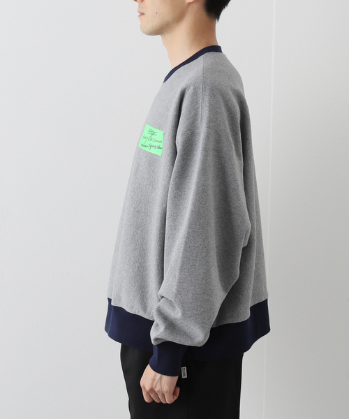 JOURNAL STANDARD relume（ジャーナルスタンダード　レリューム）の「440g ヘビーウェイトオーバーサイズスウェット（Tシャツ/カットソー・メンズ・グレー/ホワイト×ホワイト/ブラック系その他/グリーン系その他・MEDIUM/LARGE）」の18枚目の写真