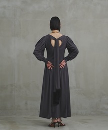 yae | スクエアスリーブフリンジドレス(ワンピース)