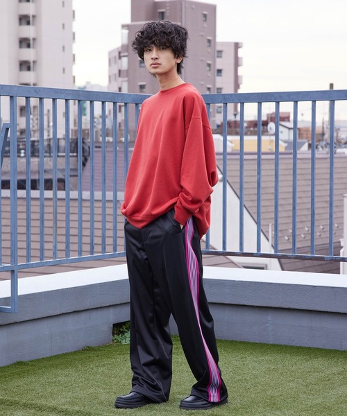 re_k by JUNRED（レクバイジュンレッド）の「re_k by JUNRED / サイドテープトラックワイドパンツ（その他パンツ・メンズ・ブラック/ブルー・S/M/L）」の10枚目の写真