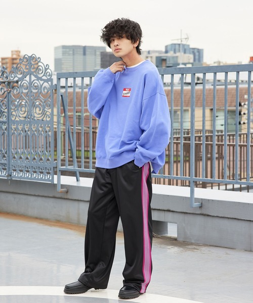 re_k by JUNRED（レクバイジュンレッド）の「re_k by JUNRED / サイドテープトラックワイドパンツ（その他パンツ・メンズ・ブラック/ブルー・S/M/L）」の6枚目の写真