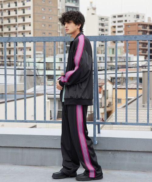 re_k by JUNRED（レクバイジュンレッド）の「re_k by JUNRED / サイドテープトラックワイドパンツ（その他パンツ・メンズ・ブラック/ブルー・S/M/L）」の11枚目の写真