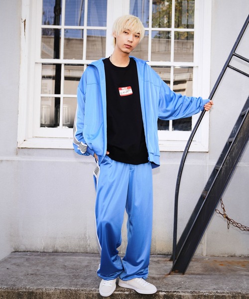 re_k by JUNRED（レクバイジュンレッド）の「re_k by JUNRED / サイドテープトラックワイドパンツ（その他パンツ・メンズ・ブラック/ブルー・S/M/L）」の14枚目の写真