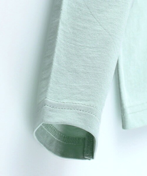 BRANSHES（ブランシェス）の「【綿100％ / 前後着れる2way】襟フリル長袖Tシャツ ロンT（Tシャツ/カットソー・キッズ・オレンジ/ブラック/オフホワイト/その他/ブルーグレー・110/120/90/100/130/140/150）」の10枚目の写真