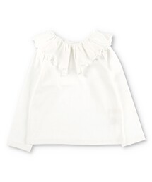 BRANSHES | 【綿100％ / 前後着れる2way】襟フリル長袖Tシャツ ロンT(Tシャツ/カットソー)