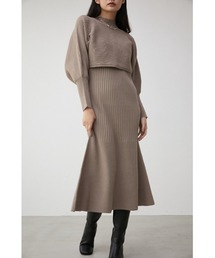 LAYERED KNIT SET MERMAID OP/レイヤードニットセットマーメイドワンピース