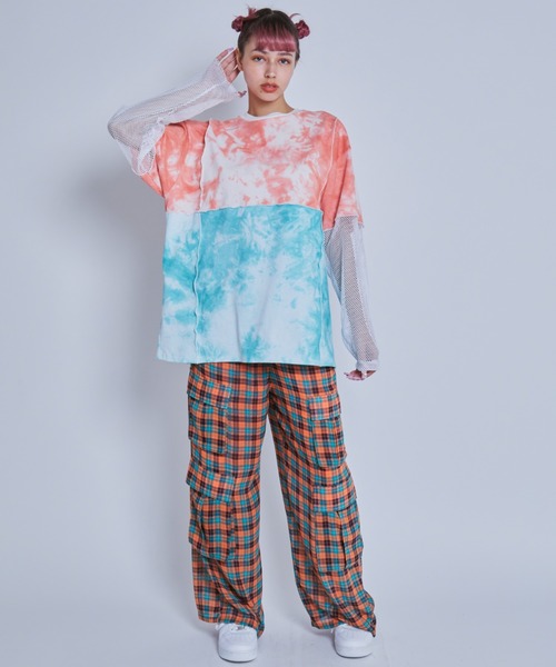 Candy Stripper(キャンディストリッパー)の「CHECK CHIFFON パンツ(その他パンツ・レディース・ブルー/イエロー/オレンジ・2)」の16枚目の写真