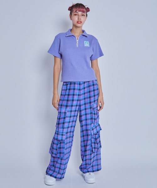 Candy Stripper(キャンディストリッパー)の「CHECK CHIFFON パンツ(その他パンツ・レディース・ブルー/イエロー/オレンジ・2)」の20枚目の写真