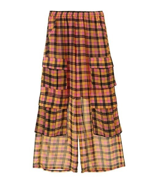 Candy Stripper(キャンディストリッパー)の「CHECK CHIFFON パンツ(その他パンツ・レディース・ブルー/イエロー/オレンジ・2)」の11枚目の写真