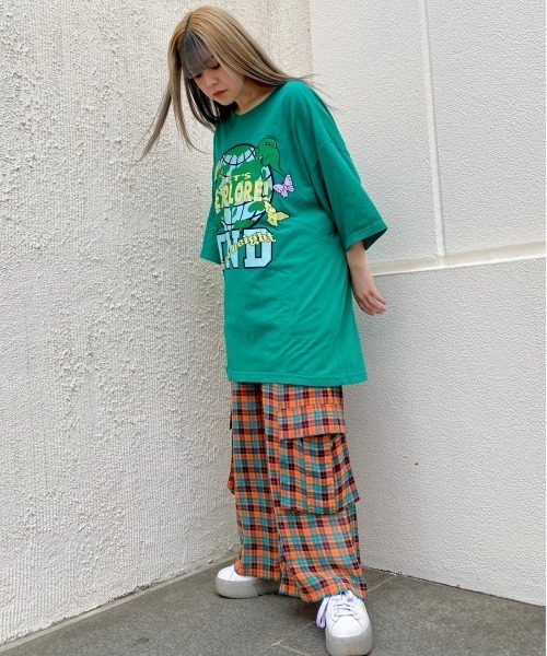 Candy Stripper(キャンディストリッパー)の「CHECK CHIFFON パンツ(その他パンツ・レディース・ブルー/イエロー/オレンジ・2)」の15枚目の写真