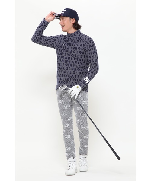 PEARLY GATES】チェックロゴジャガード 5ポケットパンツ