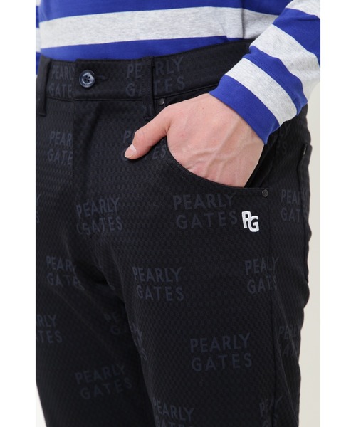 PEARLY GATES】チェックロゴジャガード 5ポケットパンツ