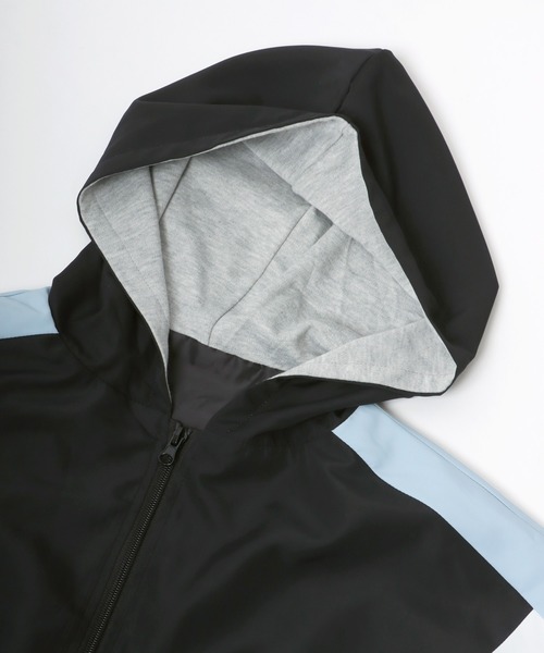 Salong hameu（サロン ハミュー）の「切替配色ナイロンパーカー/ジップブルゾン（ナイロンジャケット・レディース・グリーン/ベージュ/オレンジ/サックスブルー・M/L）」の14枚目の写真