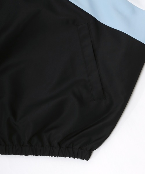 Salong hameu（サロン ハミュー）の「切替配色ナイロンパーカー/ジップブルゾン（ナイロンジャケット・レディース・グリーン/ベージュ/オレンジ/サックスブルー・M/L）」の11枚目の写真