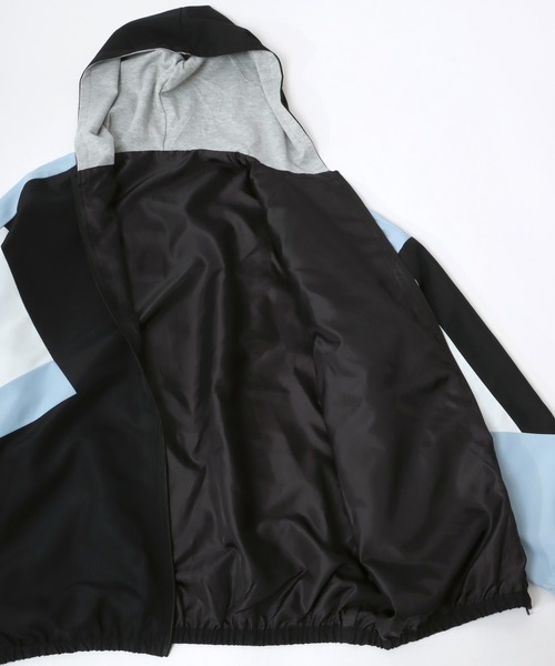 Salong hameu（サロン ハミュー）の「切替配色ナイロンパーカー/ジップブルゾン（ナイロンジャケット・レディース・グリーン/ベージュ/オレンジ/サックスブルー・M/L）」の8枚目の写真