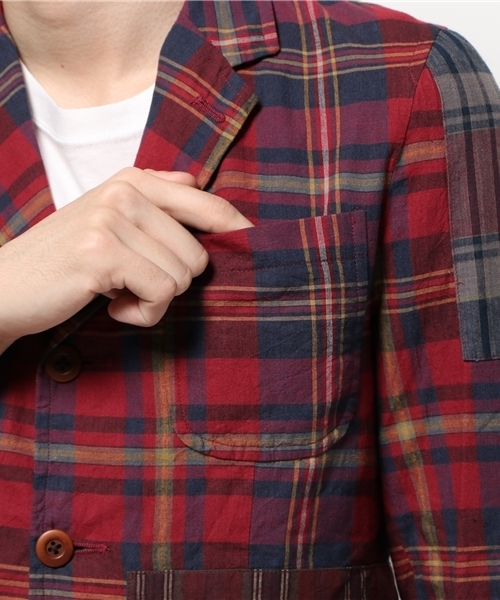 OUTLET（アウトレット）の「【BLOOM&BRANCH】tssPlaidPatch3BJKT（その他アウター・メンズ・レッド・1）」の9枚目の写真
