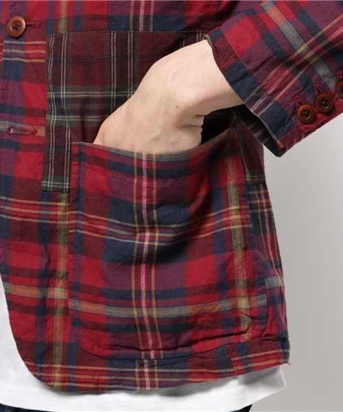 OUTLET（アウトレット）の「【BLOOM&BRANCH】tssPlaidPatch3BJKT（その他アウター・メンズ・レッド・1）」の10枚目の写真
