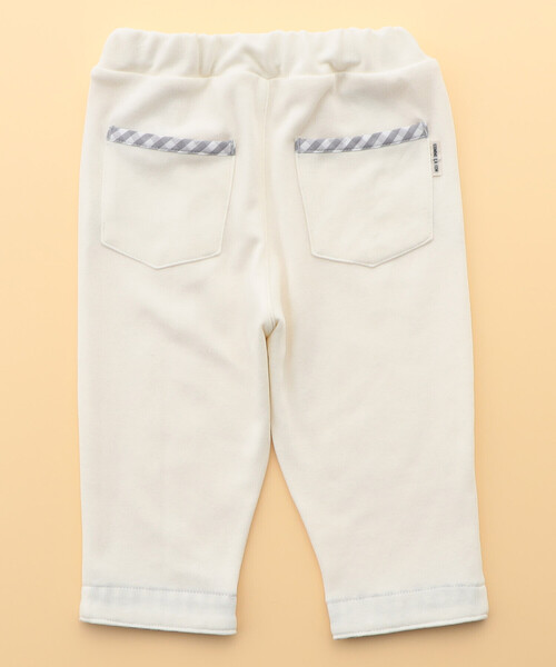 COMME CA ISM（コムサイズム）の「ギンガムチェック使い　ロングパンツ(80・90cm)（その他パンツ・キッズ・オフホワイト/ブラック・80ｃｍ/90cm）」の3枚目の写真