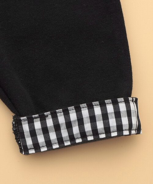COMME CA ISM（コムサイズム）の「ギンガムチェック使い　ロングパンツ(80・90cm)（その他パンツ・キッズ・オフホワイト/ブラック・80ｃｍ/90cm）」の10枚目の写真