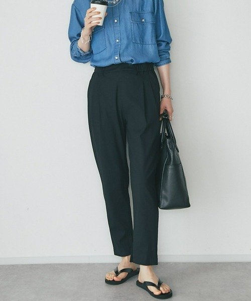 RIVE DROITE（リヴドロワ）の「インスリットパンツ（その他パンツ・レディース・ベージュ/オフホワイト/グレー/グリーン/ネイビー/ブラック/ミント・36/38）」の2枚目の写真