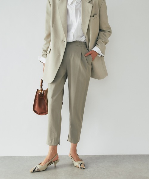 RIVE DROITE（リヴドロワ）の「インスリットパンツ（その他パンツ・レディース・ベージュ/オフホワイト/グレー/グリーン/ネイビー/ブラック/ミント・36/38）」の18枚目の写真