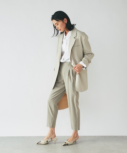 RIVE DROITE（リヴドロワ）の「インスリットパンツ（その他パンツ・レディース・ベージュ/オフホワイト/グレー/グリーン/ネイビー/ブラック/ミント・36/38）」の10枚目の写真