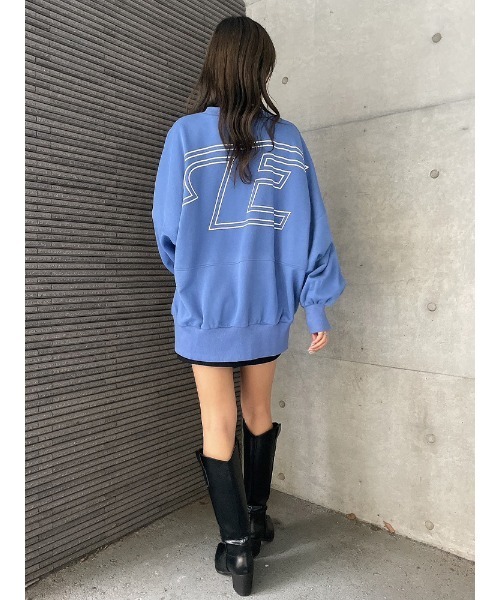 ENVYM（アンビー）の「ＢＩＧ Ｅｌｏｇｏ ＰＯ（Tシャツ/カットソー・レディース・ホワイト/ブラック/ブルー・FREE）」の5枚目の写真