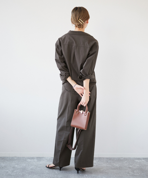 美品 プラージュ douce cotton wash シャツ ブラウン plage（プラージュ）の「douce cotton wash シャツ（シャツ