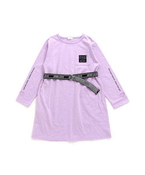 JENNI love（ジェニィラブ）の「ロゴベルト付きワンピ（ワンピース・キッズ・ブラック/ラベンダー・130cm/140cm/150cm/160cm）」の21枚目の写真