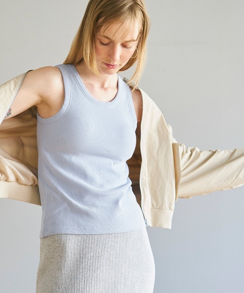 coca（coca）（コカ）の「＼新色追加／カップ付アメスリタンクトップ[外で着られるブラトップスOUT BRA]（タンクトップ・レディース・ネイビー/ベージュ/ホワイト/ブラック/グレー/ライトブルー/イエロー/その他1/チャコール/ピンク/ブラウン/ライトグリーン・S/M/L）」の22枚目の写真