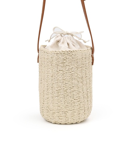 MIAN (ミアン)の「ペーパー筒型ミニショルダー(かごバッグ・レディース・ベージュ/ブラック/ブラウン・FREE)」の16枚目の写真