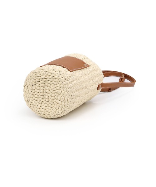 MIAN (ミアン)の「ペーパー筒型ミニショルダー(かごバッグ・レディース・ベージュ/ブラック/ブラウン・FREE)」の8枚目の写真