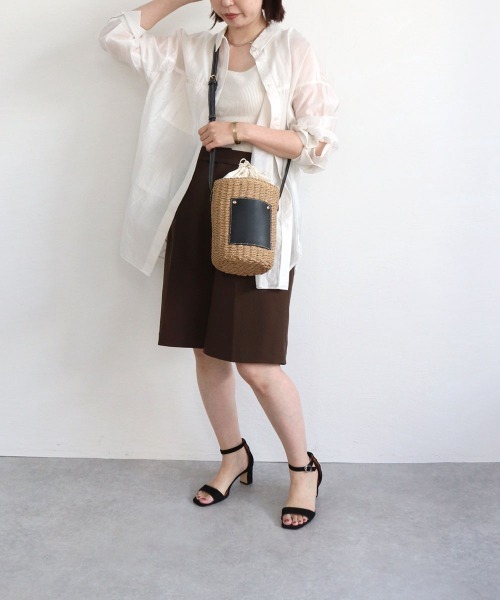 MIAN (ミアン)の「ペーパー筒型ミニショルダー(かごバッグ・レディース・ベージュ/ブラック/ブラウン・FREE)」の12枚目の写真