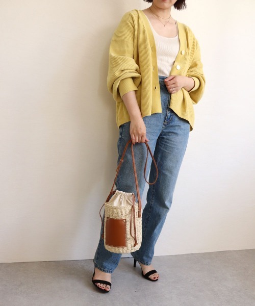 MIAN (ミアン)の「ペーパー筒型ミニショルダー(かごバッグ・レディース・ベージュ/ブラック/ブラウン・FREE)」の13枚目の写真