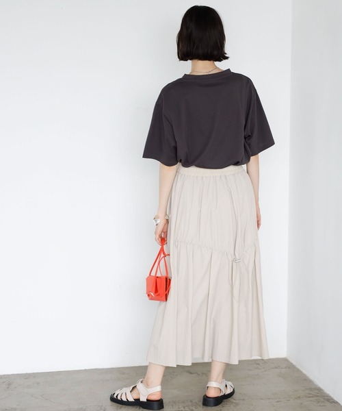 GeeRA(ジーラ)の「ラメロゴプリントTシャツ(Tシャツ/カットソー・レディース・チャコール/ホワイト・MEDIUM/LARGE/SMALL)」の14枚目の写真
