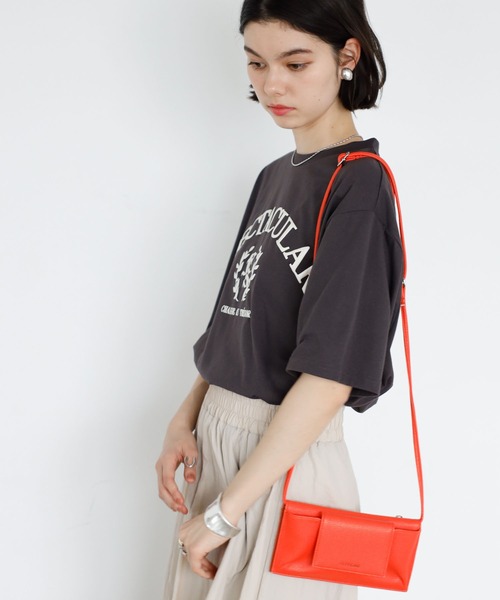 GeeRA(ジーラ)の「ラメロゴプリントTシャツ(Tシャツ/カットソー・レディース・チャコール/ホワイト・MEDIUM/LARGE/SMALL)」の10枚目の写真