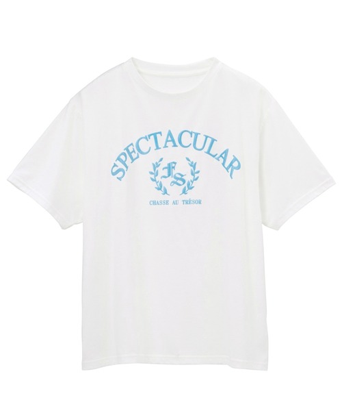 GeeRA(ジーラ)の「ラメロゴプリントTシャツ(Tシャツ/カットソー・レディース・チャコール/ホワイト・MEDIUM/LARGE/SMALL)」の15枚目の写真