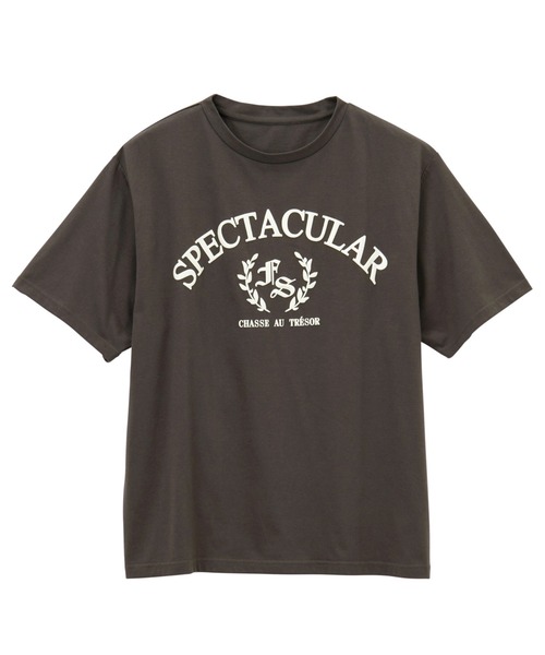 GeeRA(ジーラ)の「ラメロゴプリントTシャツ(Tシャツ/カットソー・レディース・チャコール/ホワイト・MEDIUM/LARGE/SMALL)」の16枚目の写真